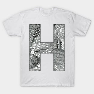 Zentangle H T-Shirt